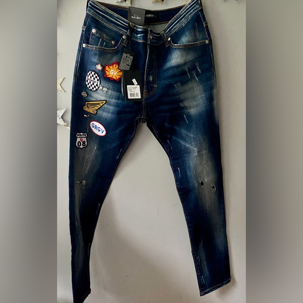 NWT George V Paris Men’s Slim Fit Denim Jeans.